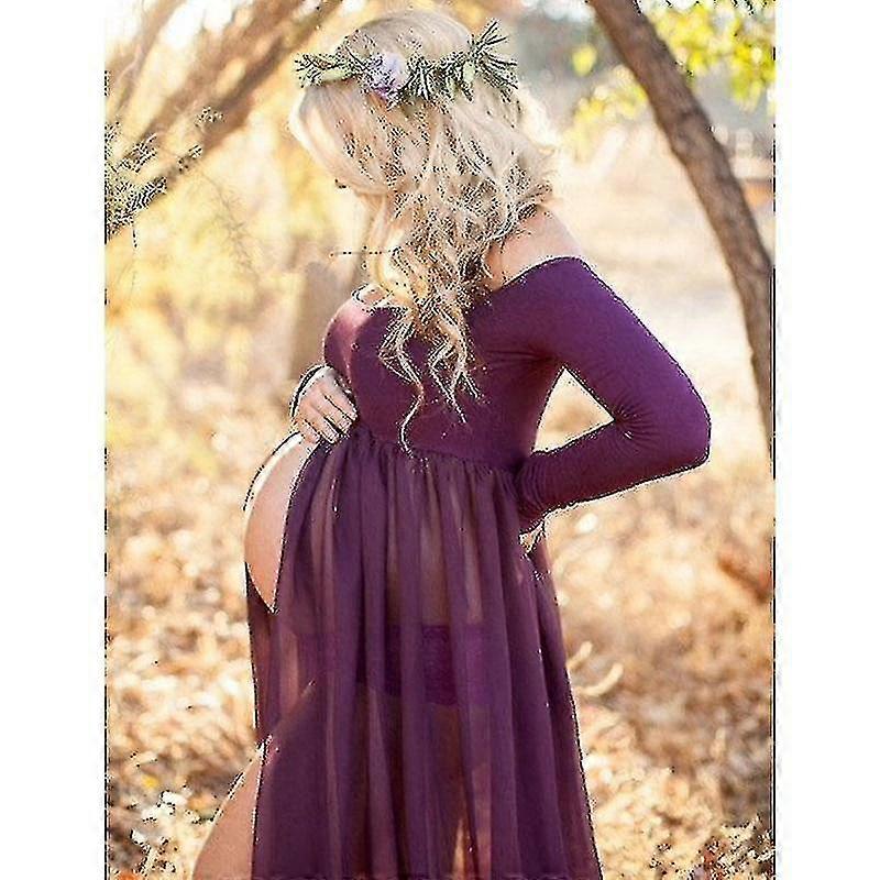 Séance photo Maxi robe robes vêtements de maternité pour Women_x enceinte J.s