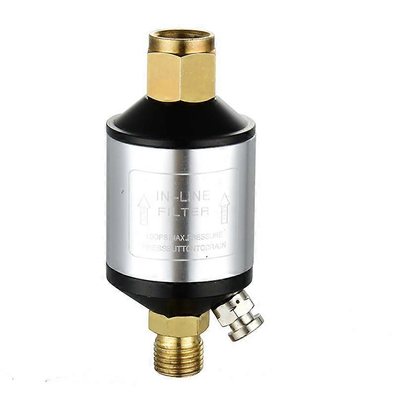 1/4" NPT Inlet and Outlet Air Compressor Filter Water Separator Air Compressor Dryer with Drain Valve for Air Tools Plasma Cutters Air Lines