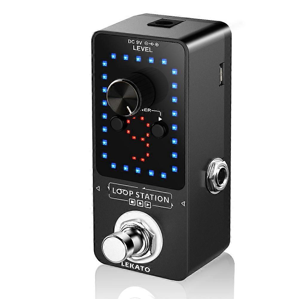 LEKATO Looper Guitar Pedal Guitarra Loop E-Gitarre Effektpedal Unbegrenzt Overdubs Guitar Parts9 Loops 40 Minuten