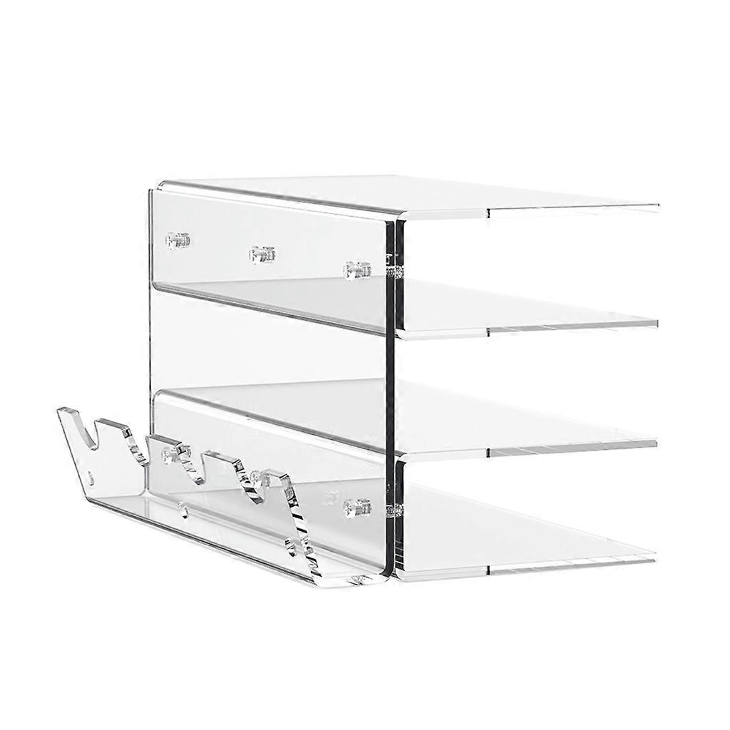 Modern Acrylic Keyboard Mouse Stand 3-Tier Keyboards Display Rack Organize