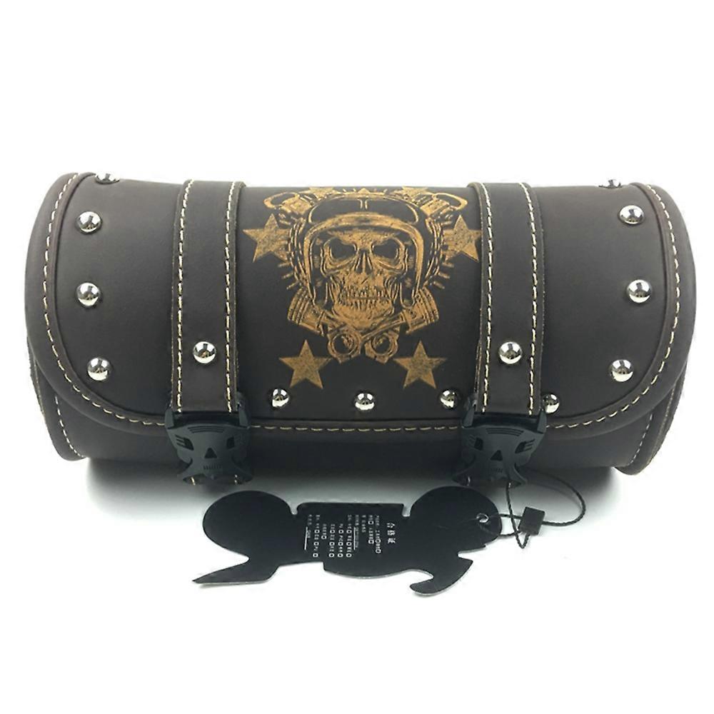 New Motorcycle Saddlebags PU Leather Front Fork Tail Tool Bag Luggage For Harley Chopper Bobber Cruiser Sportster XL 883 1200