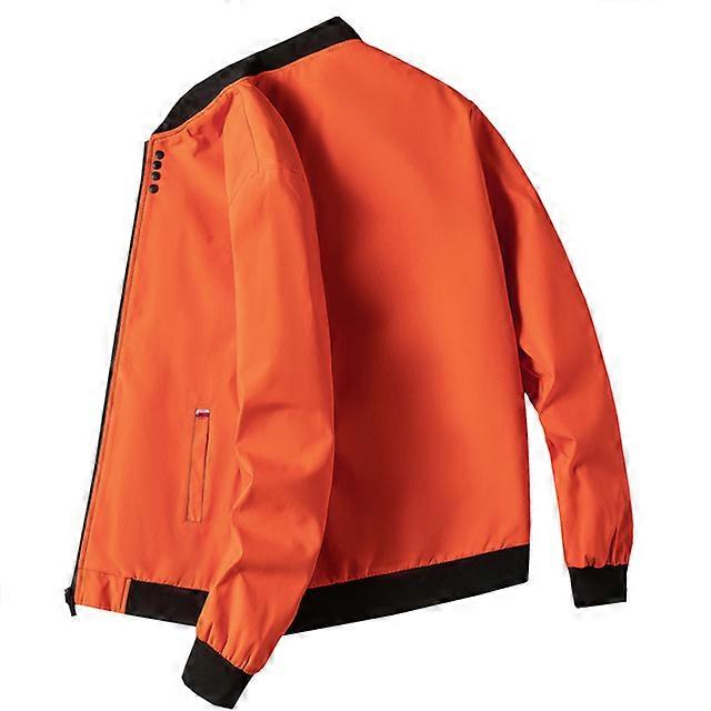 M-4XL Jaqueta Masculina Outono Fina manga comprida Baseball Uniforme Windproof Ciclismo Jaqueta Solid Zipper Jaqueta Casual
