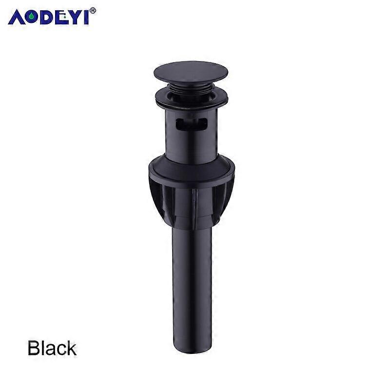 Basin Drain Black/Nickel Brushed/Chrome/Rose Gold/ORB Bathroom Sink Push Down Pop-Up Drains With Overflow Hole Design Easy CleanCraft Pipe Cleaners
