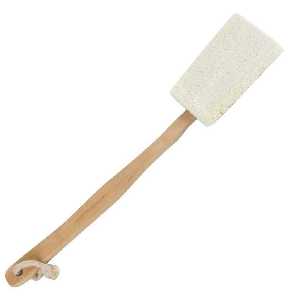 luffa bath brush with wooden handle for bathing