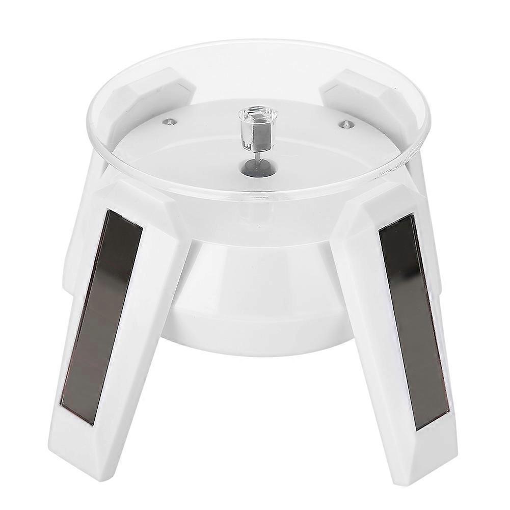 Rotating Solar-Powered Display Stand with Adjustable LED Lighting