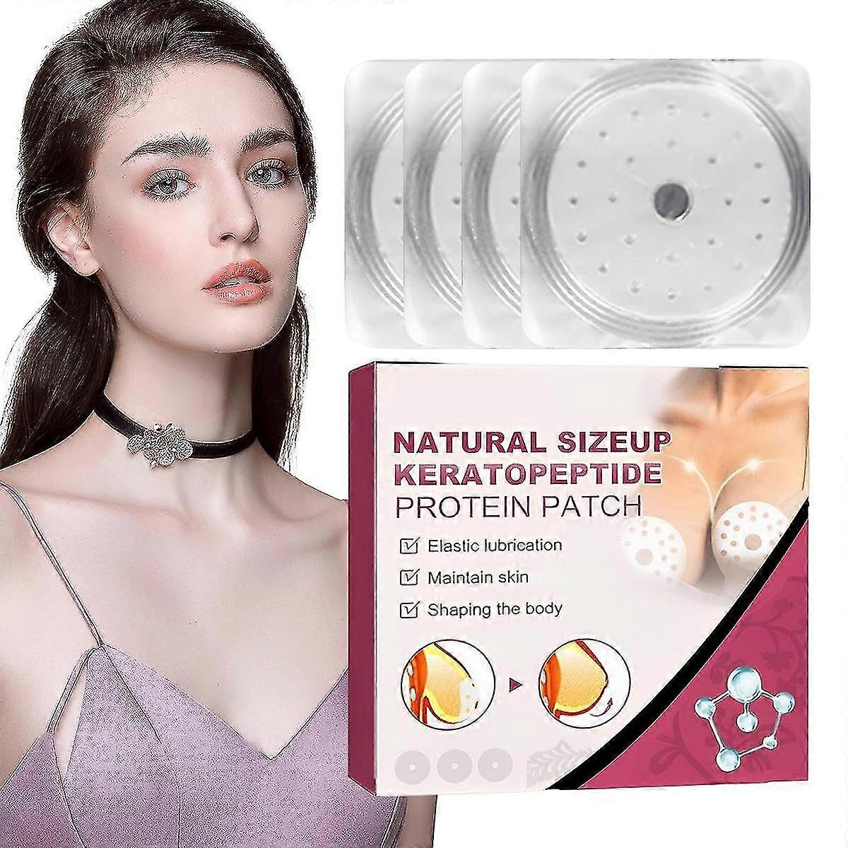 Natural Size Up Keratopeptide Protein Patch, Breast Enhancement Patch, Lifting & Firming Breast, Anti-sagging & Long-lasting