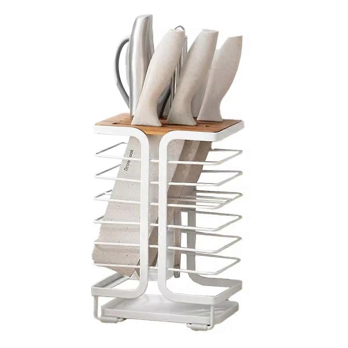 Kitchen Knife Holder Knife Storage Organizer,Kitchen Knife Holder Storage Rack Knife Sharpener Kitchen Scissors