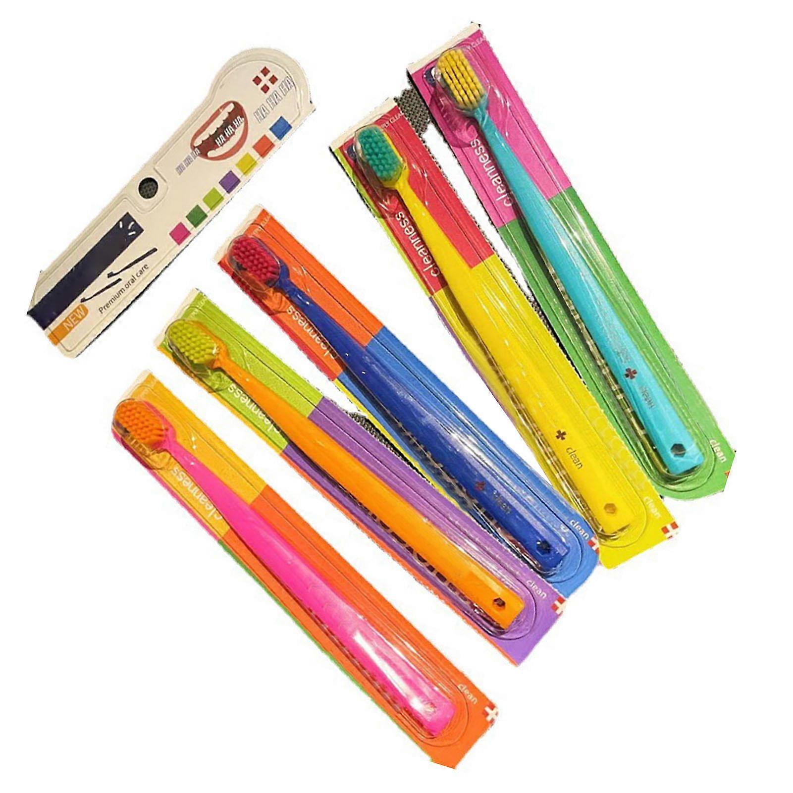 10PCS Toothbrush Colorful Plastic Extra Clean Soft Nursing Tooth Brush compatible with Sensitive Teeth