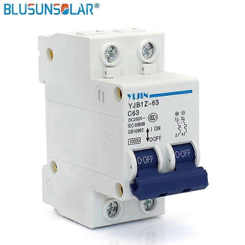 1 Pc CE Approved Mini Circuit Breaker MCB 2P 16A 63A 250V For House Using DC Electric Circuit Breaker Free Shipping