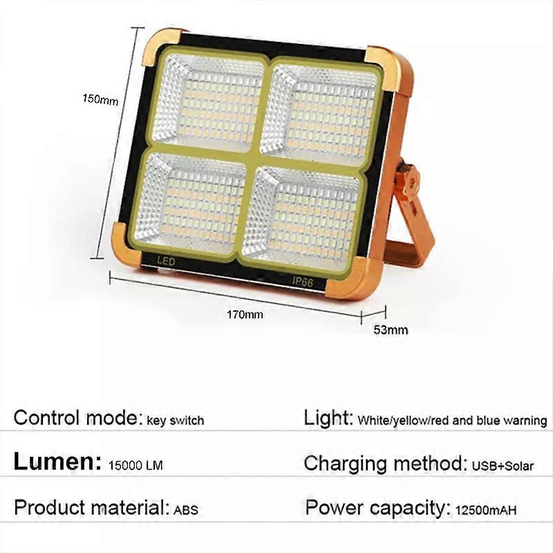 20000mah Portable solar lantern LED Tent Light Rechargeable Lantern Emergency Night Market Light Outdoor Camping Bulb Lamp