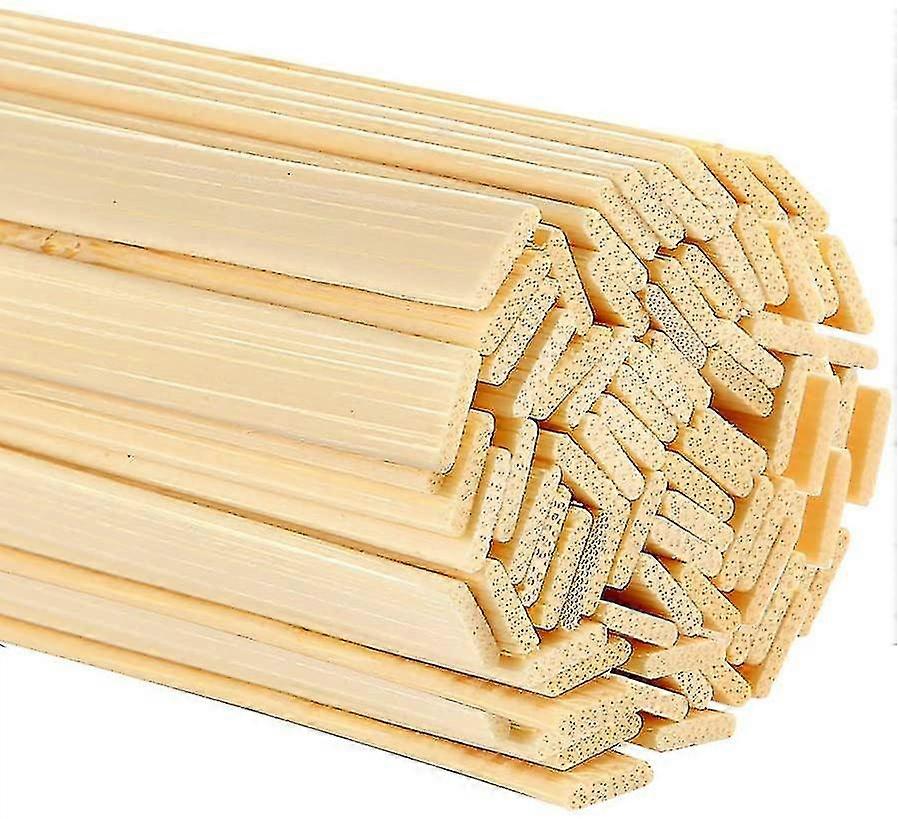 100 Pack Extra Long Natural Bamboo Sticks For Crafts Length 2*5*300mm Width