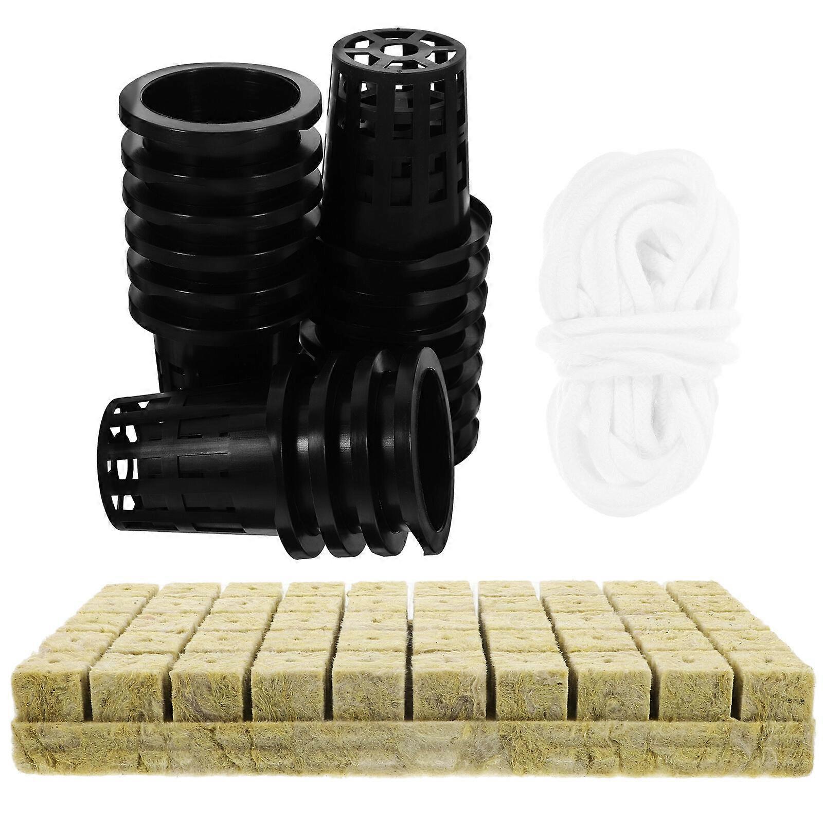 1 Set Hydroponics Growing System Kit Mineral Wool Planting Cubes Hydroponics Planting Kit