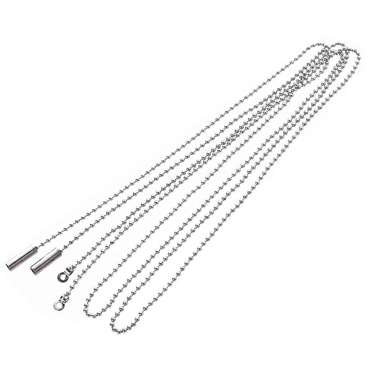 2 PCS Replacement Ceiling Fan Light Lamp Switch Pull Chain Lighting Accessories (Silver)