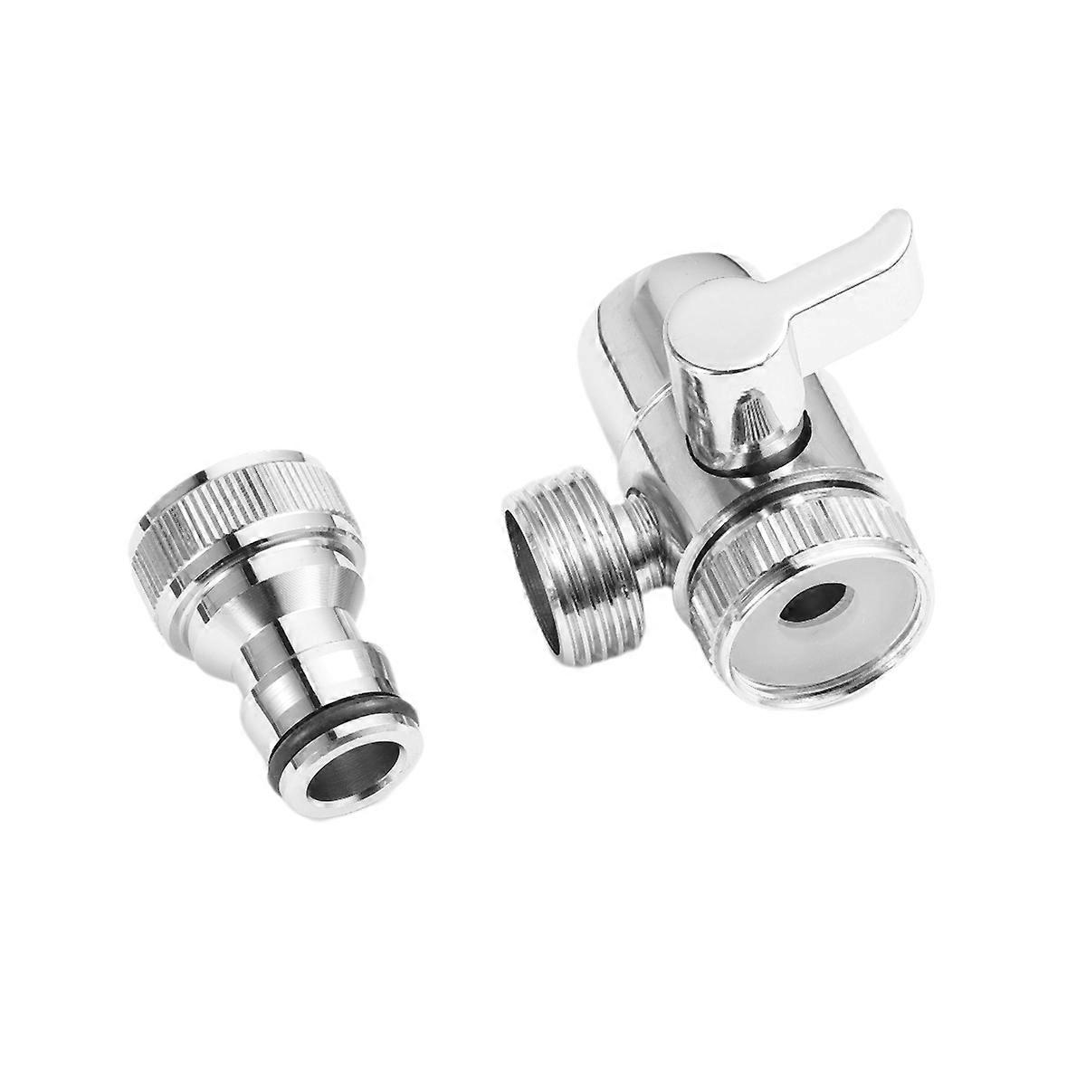 2 Pcs Copper Faucet Adapter Two Ways Inlet Pipe Adapter Inlet Pipe Adapter Washing Machine Faucet Adapter Inlet Pipe Adapter