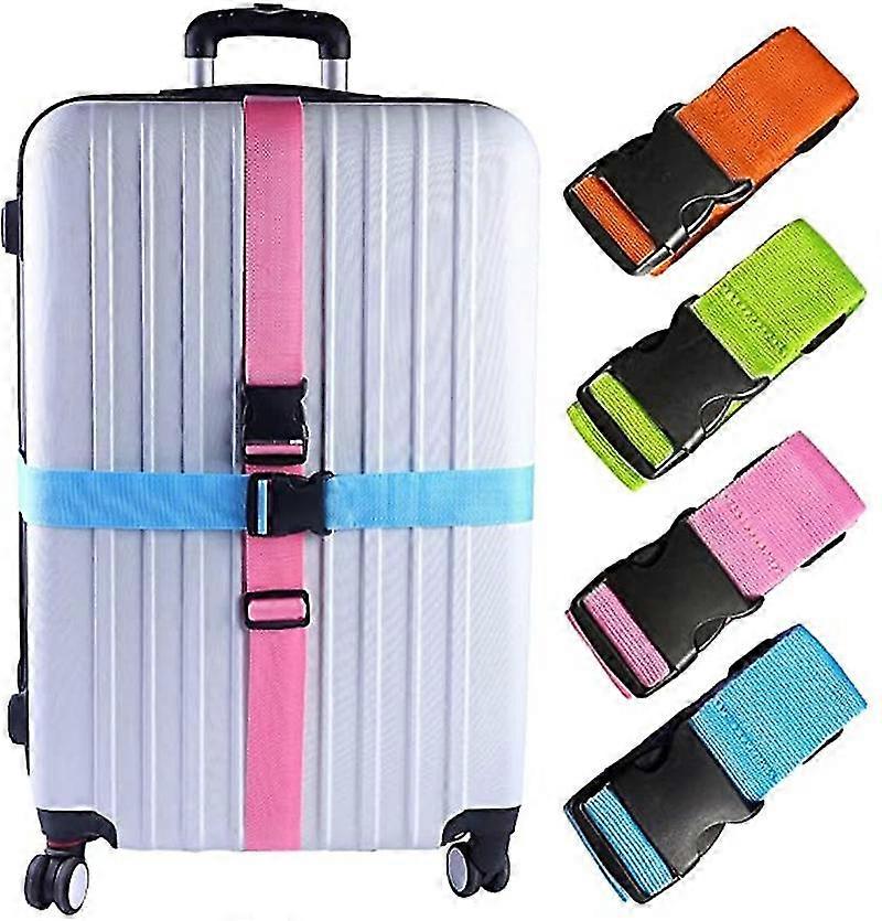 4-pack 74" X 2" Bagagebälte Resväska Breddjusterbart Packbälte Resetillbehör