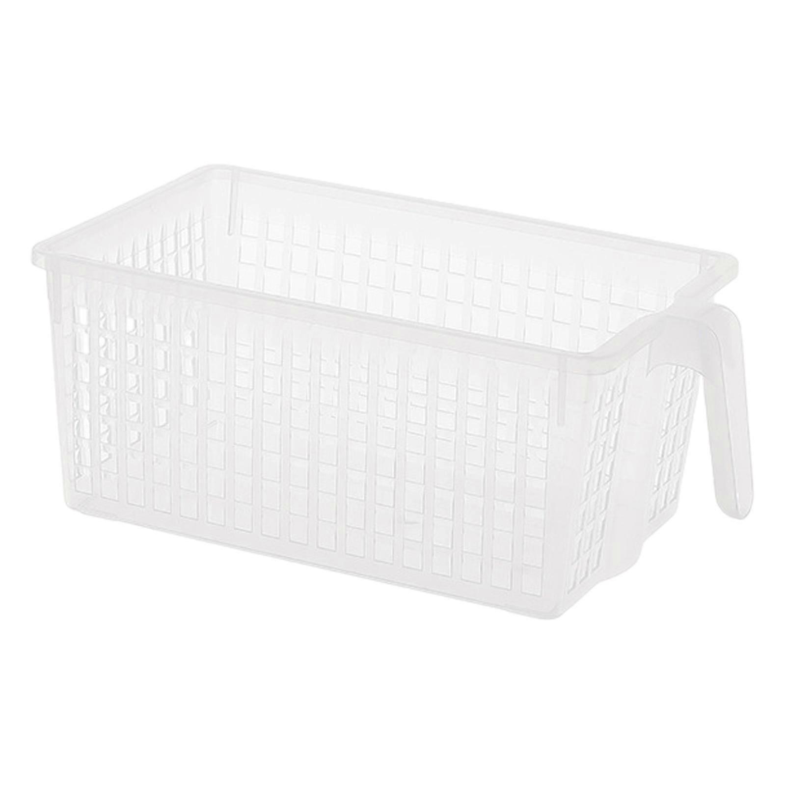 Storage Box with Handle Large Capacity Smooth Edge Burr Free Easy-to-Clean Stackable Plastic Storage Bin Food Storage Organizer Jikaix