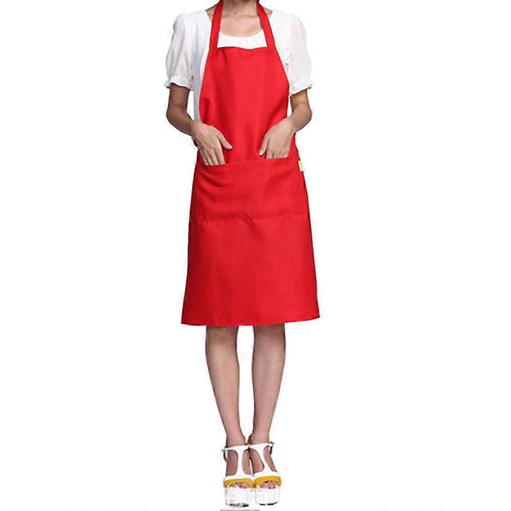 Solid Color Oil-resistant Restaurant Home Kitchen Cooking Protective Apron