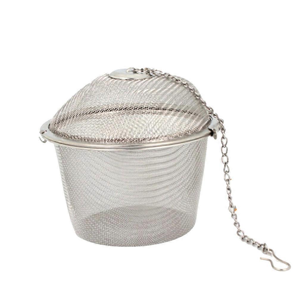 Stainless Steel Bucket Tea Ball Infuser Fine Mesh Filter Strainer with Chain