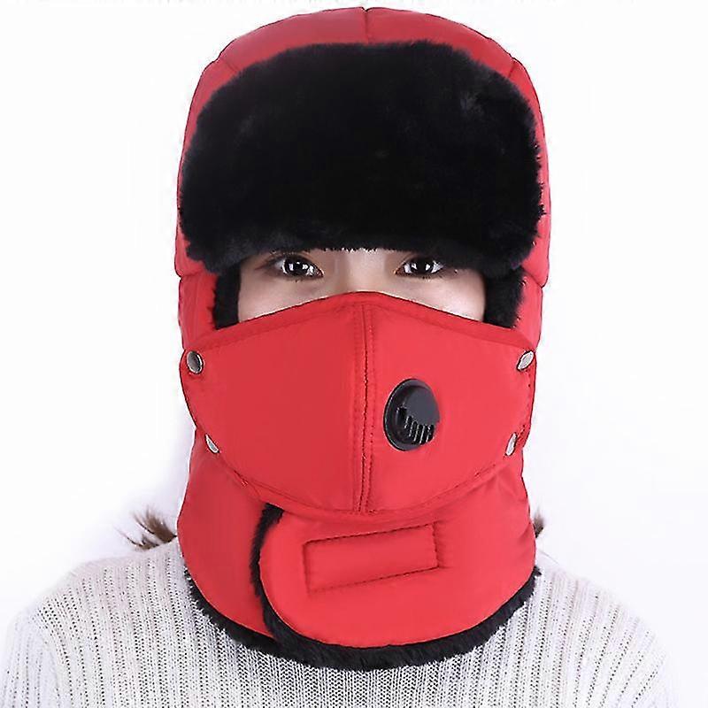 Men Trapper Hat Russian Full Face Earflap Aviator Ski Cap