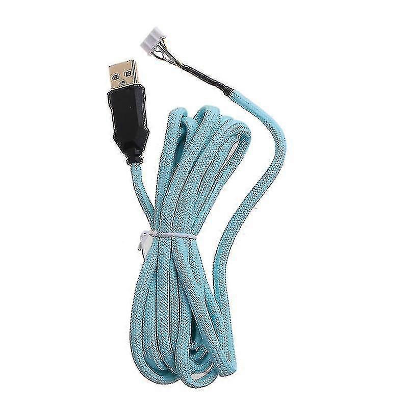 Diy Durable Usb Mouse Cable Replacement Wire Mouse Line Blue 210cm/82.68in