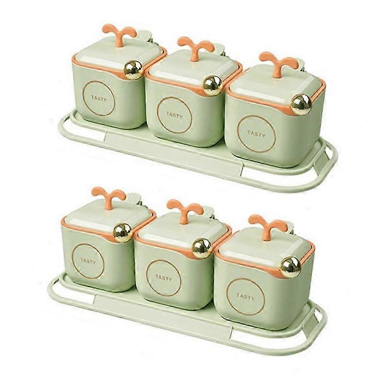 Spice Boxes Seasoning Box Seasoning Jar Set With Lid Comes And Seasoning Spoon 3 Piece Set Seasoning Storage Container