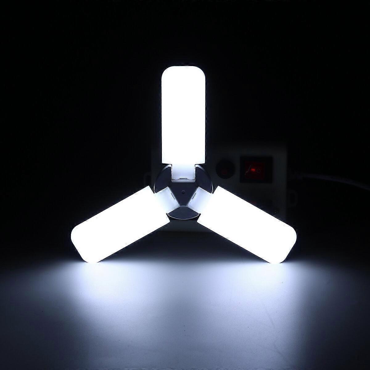 E27 Led Garage Light Bulb Deformable Ceiling Fixture Lights Shop Workshop Lamp