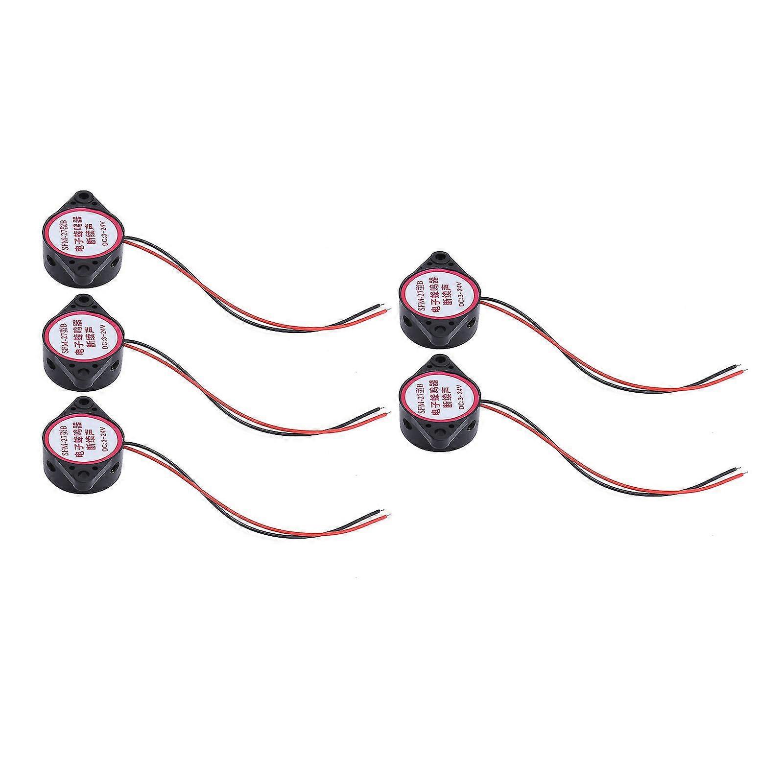 SFM-27II 80dB Hih Sensitivity Electric Piezo Buzzer Alarm Kit - 5 Pcs