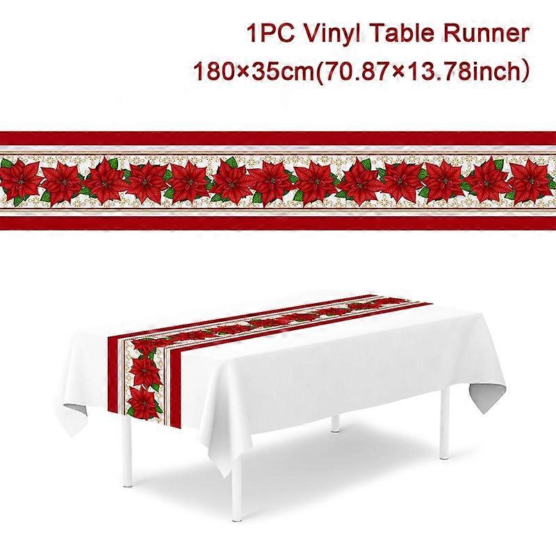 Christmas Table Runner Merry Christmas Decorations 2024 For Home Tablecloth Navidad Noel Kerst Xmas Gifts 2025 Home Table Decors