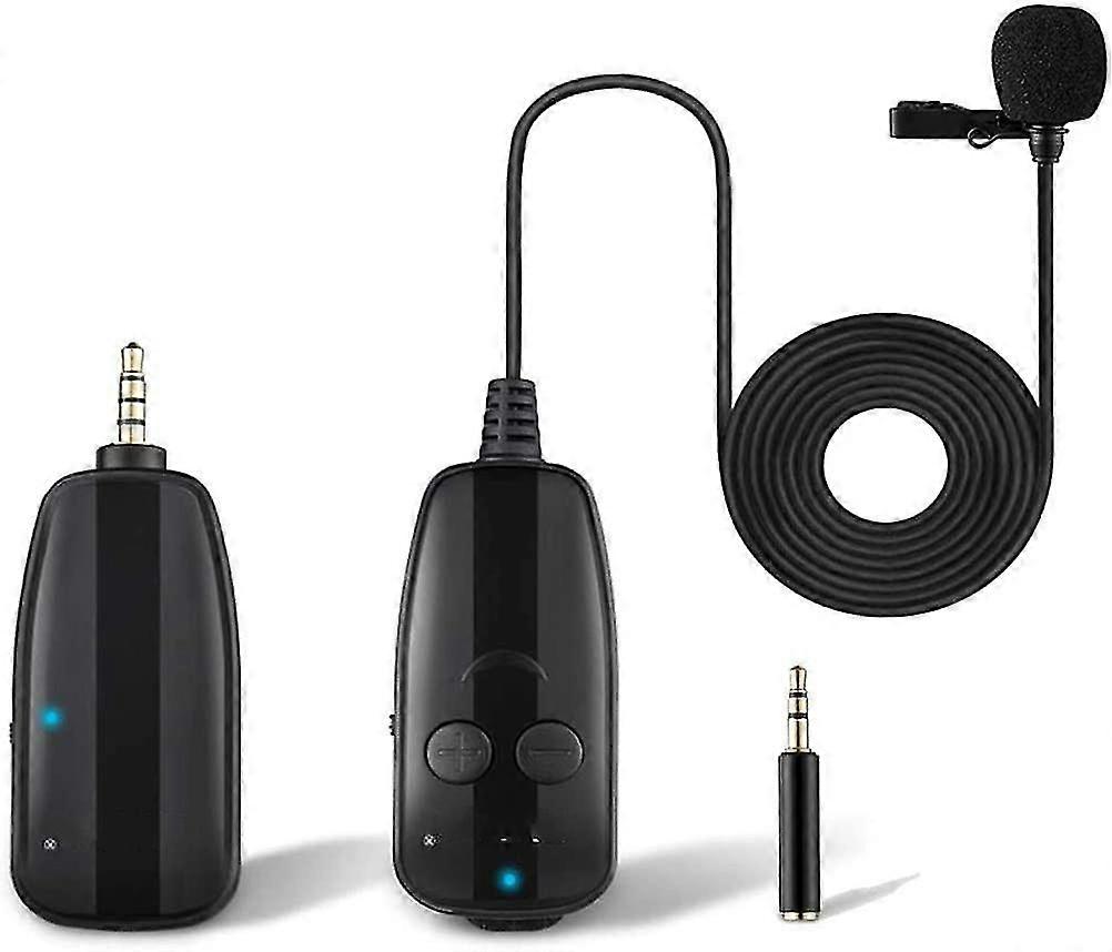 Wireless Lavalier Microphone, Uhf 20m Wireless Transmission Microphone, 6h Autonomous Condenser Microphone