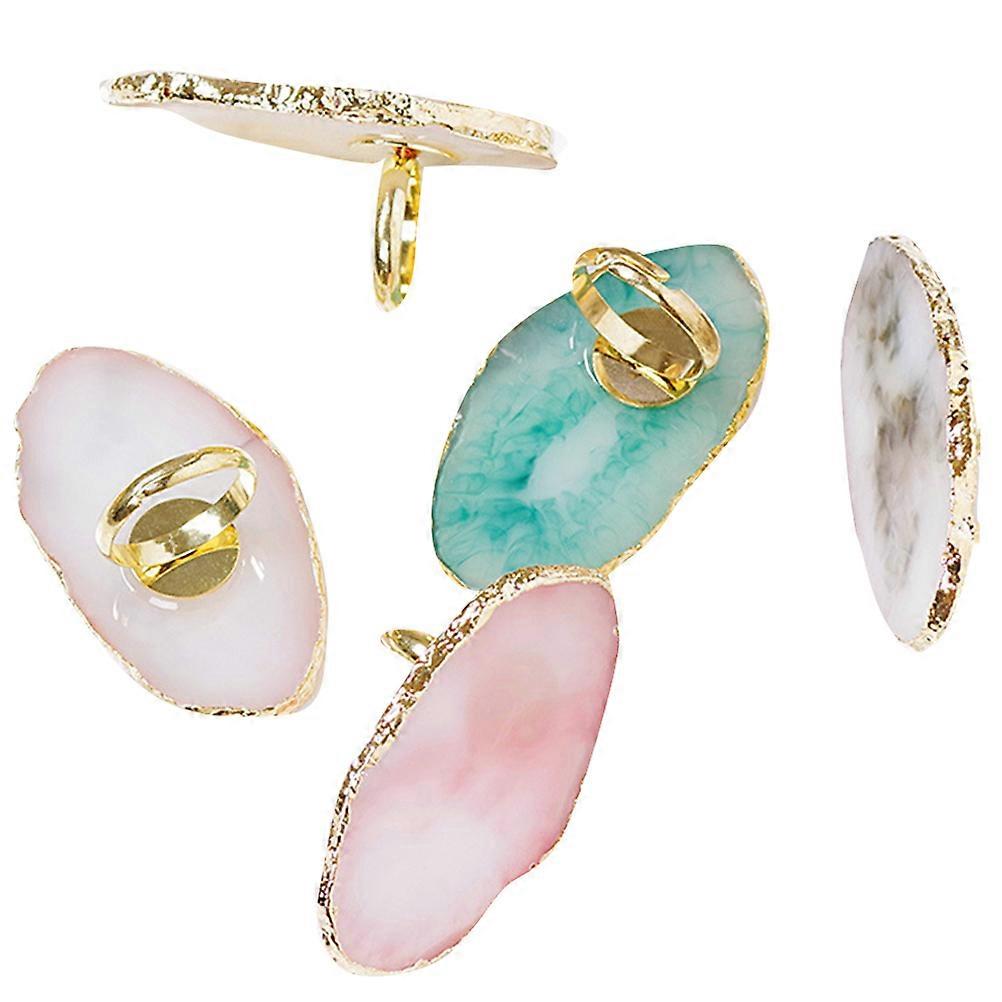 5 Stück Onyx Ring Maniküre Salon Make-up Display Board Nagelmischpalette Ring Nail Art Werkzeug