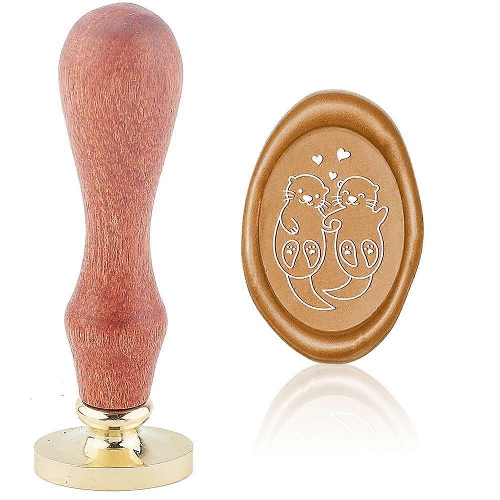 Wax Seal Stamp Set Sealing Wax Stamp Solid Brass Head Wood Handle Retro Brass Stamp Kit Removable for Envelopes Invitations Gift Card Heart Pattern 9