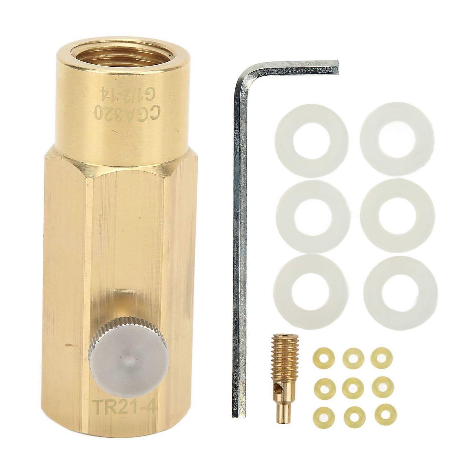 CO2 Cylinder Refill Adapter Brass Low Temperature Available Filling Tank Adapter for Soda Bottle