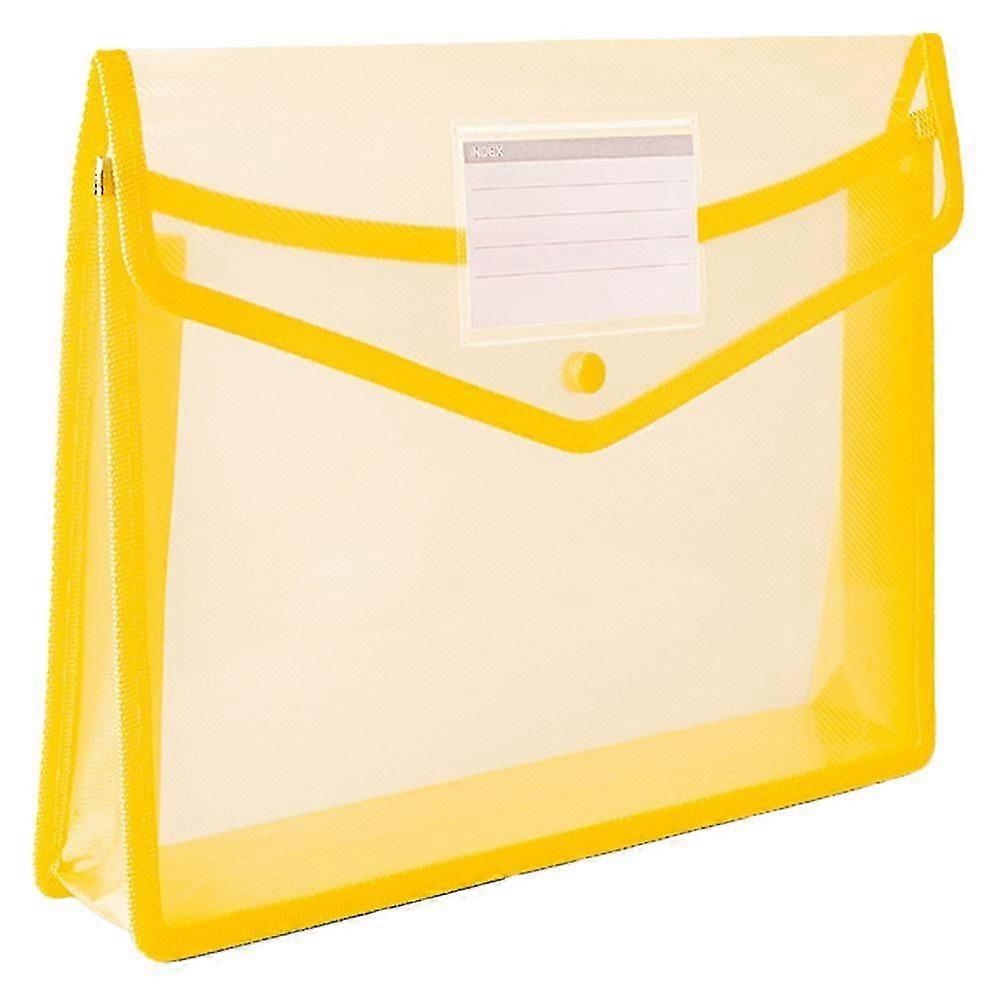 A4 File Bag Transparent Large-capacity File Bag With Business Card Three-dimensional Edge Bag