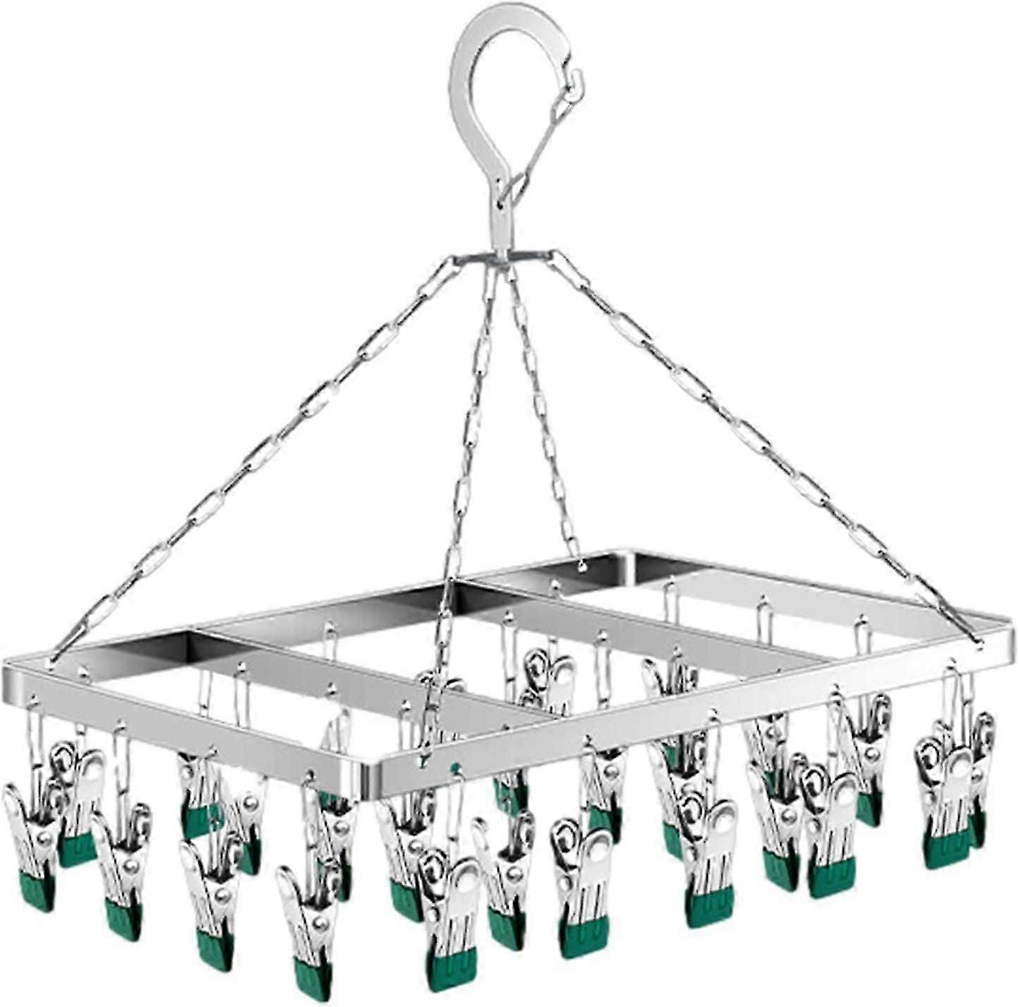 26 Pegs Drip Clothes Rack,Rotating Drying Rack,Laundry Rack,Windproof Sock Dry
