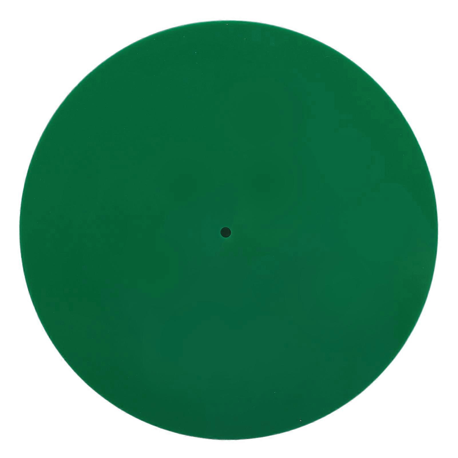 Turntable Mat Record Platter Slipmat Anti Static Acrylic Record Player Platter Slip Mats for 12 Inch Record Player Green