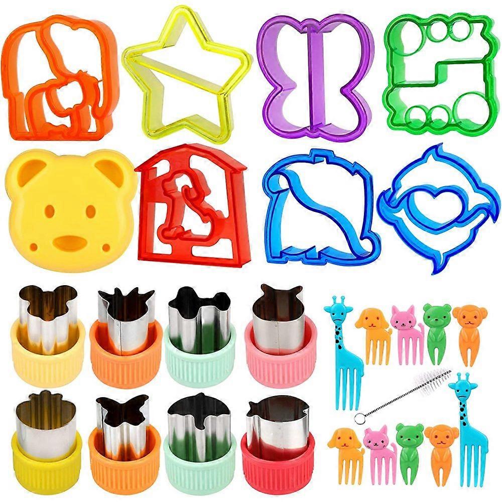 26-pack cookie cutters with 10 cartoon toothpicks