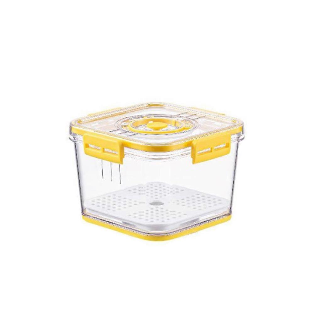 Plastic Refrigerator Airtight Food Storage Box Clear Sealed Container Timekeeping Kitchen for Fresh Holder Bin Stackable Fridge Organizer with Lid