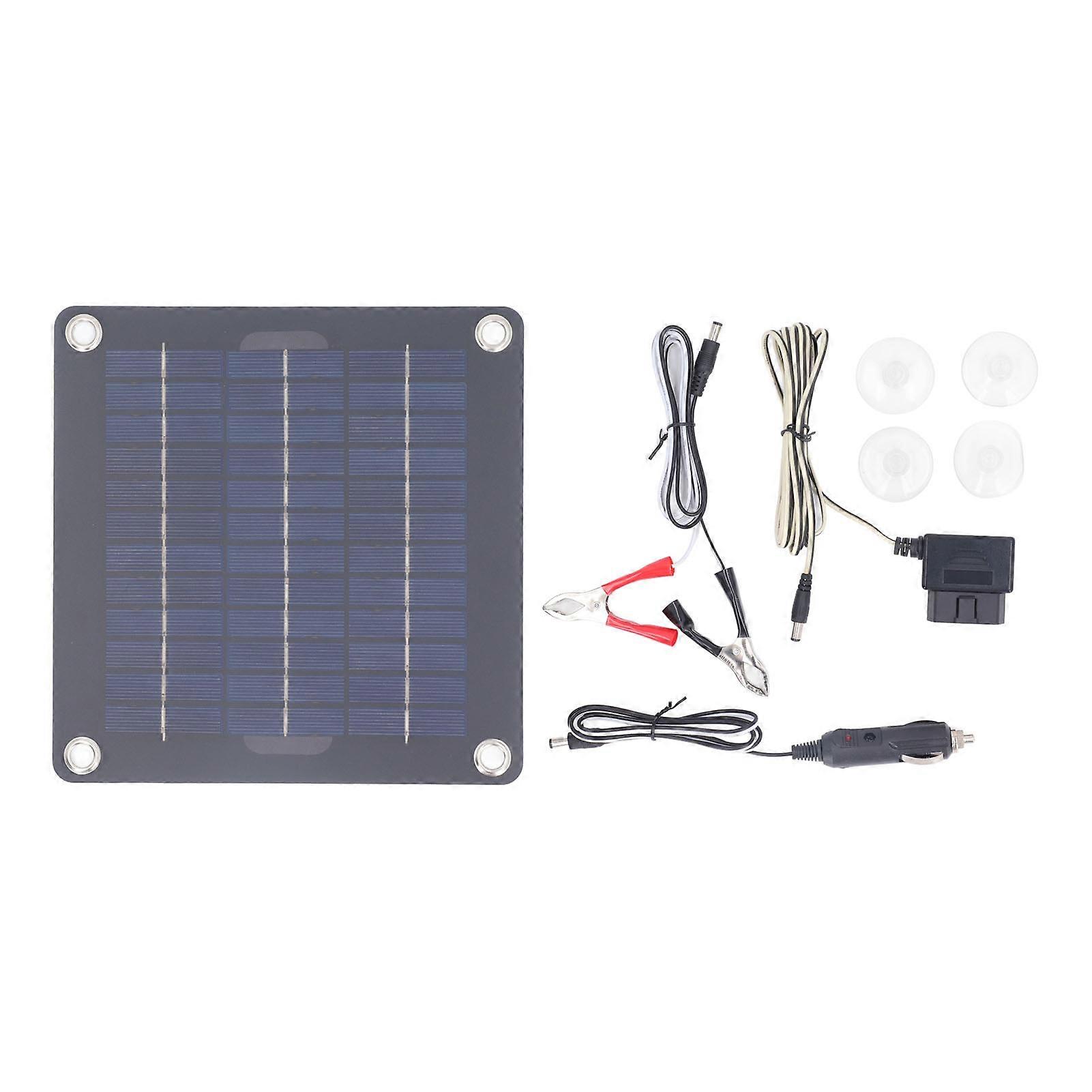 Solar Battery Charger Maintainer, Portable Solar Panel Car Trickle Charger 12V 18V Output 20W Monocrystalline Battery Maintainer for RV Car Boat