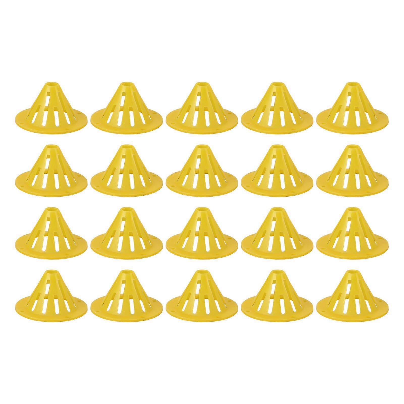 20 Pcs Yellow Beehive Entrance Exit Cone Plastic Beehive One Way Entrance Gate For Beekeeping