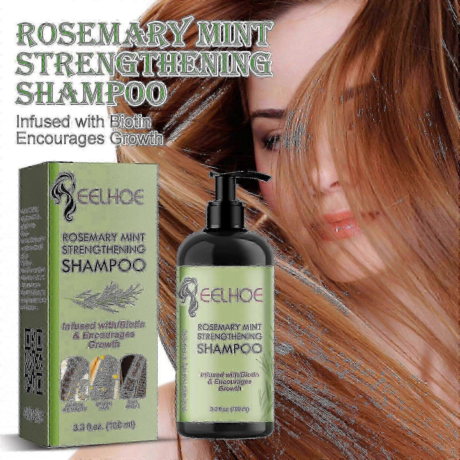 1pc Shampooing Au Romarin Menthe Hydrate Et Adoucit Les Cheveux, Répare Sec, Frizz, Rafraîchissant Shampooing Et Conditione