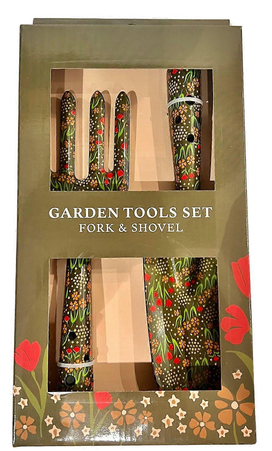 Trädgårdsverktyg Blommor Brun 2 delar