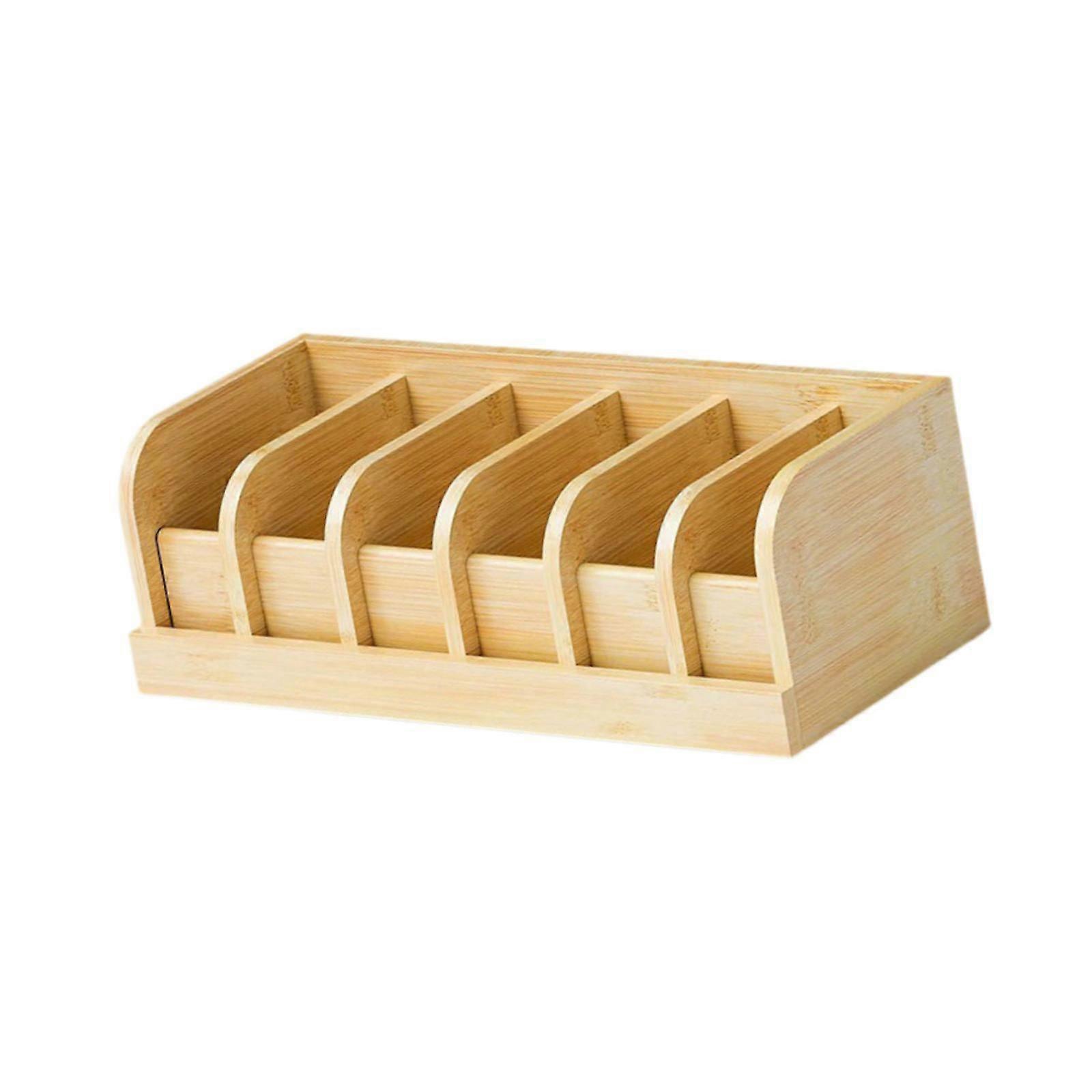 Belt Organizer Wood Sleek for Bow Tie Belt Display Case for Drawer Home Shop Brown