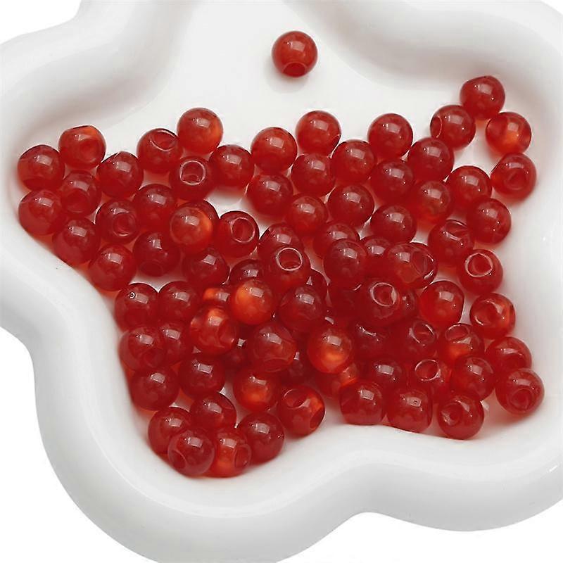 10mm 10PCS Resin Bead Imitation Cat Eye Oblique Hole Round Bead for Jewellery Marking DIY