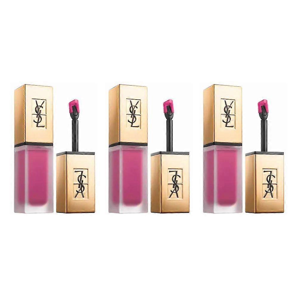 3 x Yves Saint Laurent Tatouage Couture Vloeibare Matte Lip Beits - 19 Fuchsia Intime