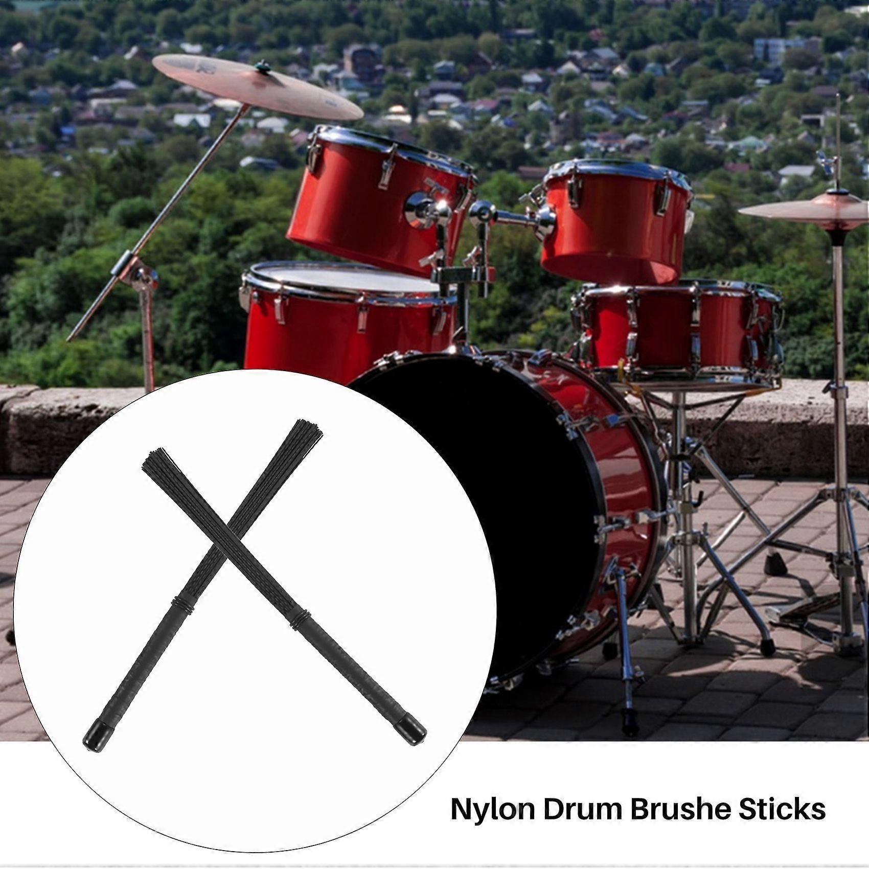 2Pcs Cajon Brush Telescoping Drum Brushes Nylon Sticks Percussion