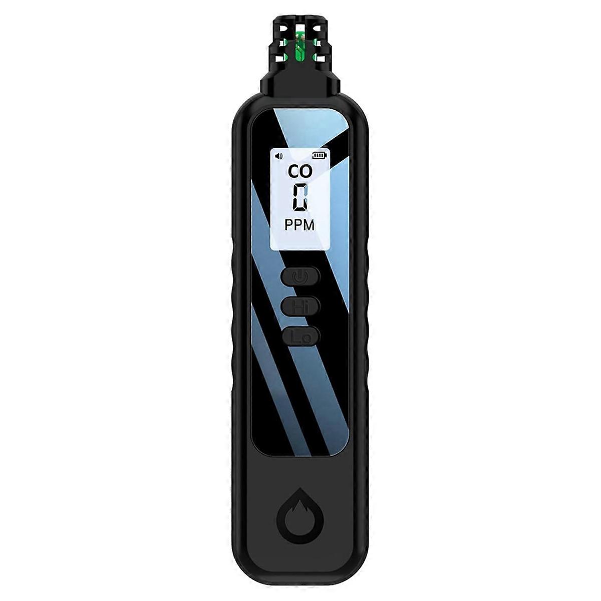 Carbon Monoxide Detectors, LCD Display with 2 AAA Batteries (Black)