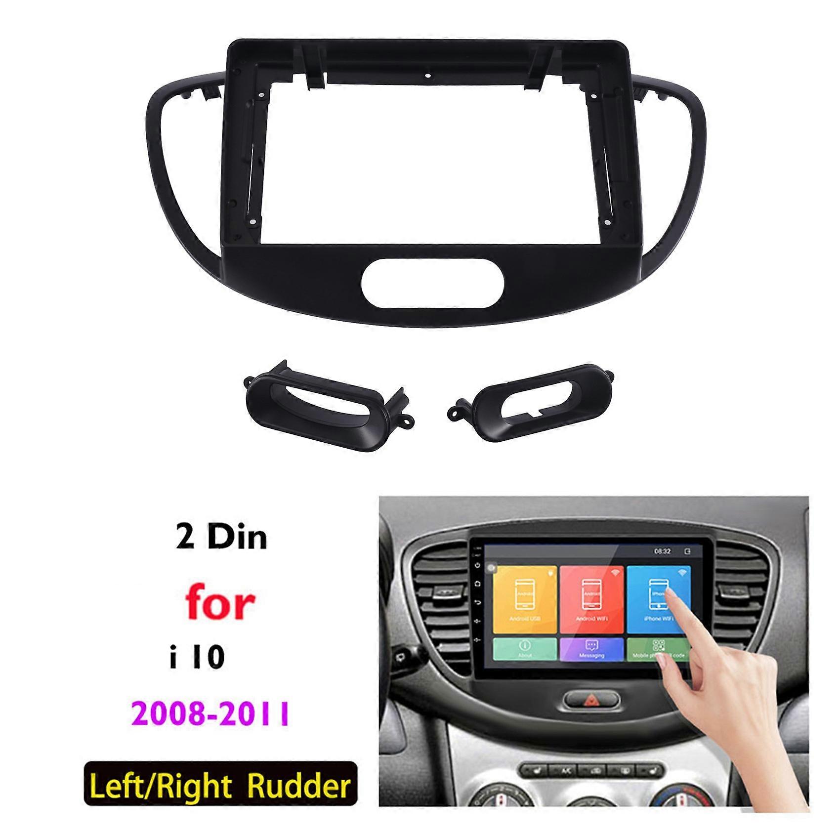 For I10 2008-2011 9 Inch 2 Din Car Dashboard Frame Radio Fascia Dash MP5 Player DVD Adapter Panel