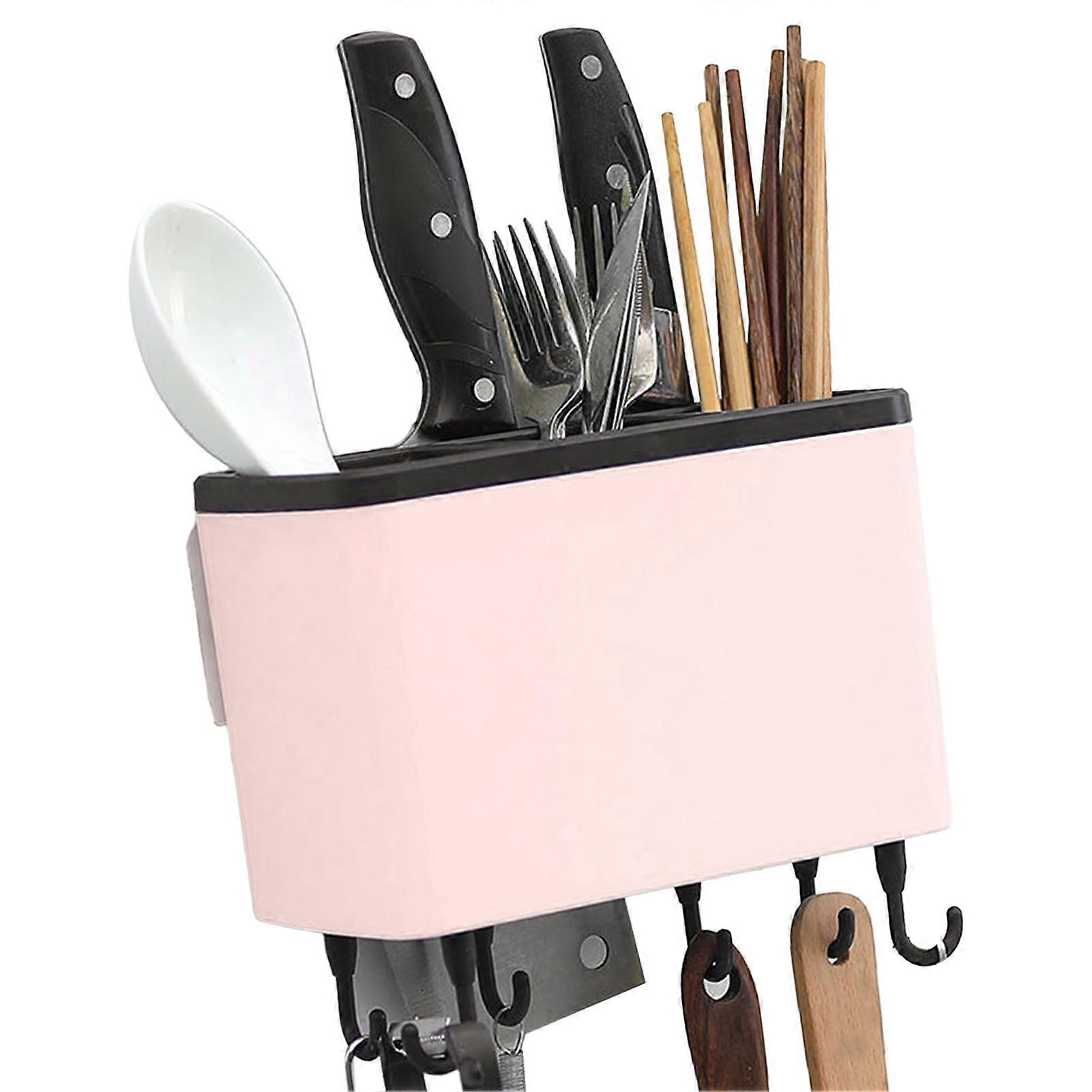 Kitchen Wall Mounted Shelf Pink Plastic Organizer 240g Lightweight