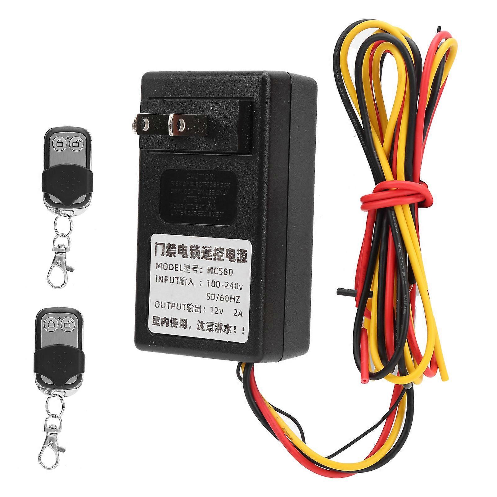 Wireless Remote Control Power Supply: 12V Access Control, Long-Lasting Battery, Secure Lock
