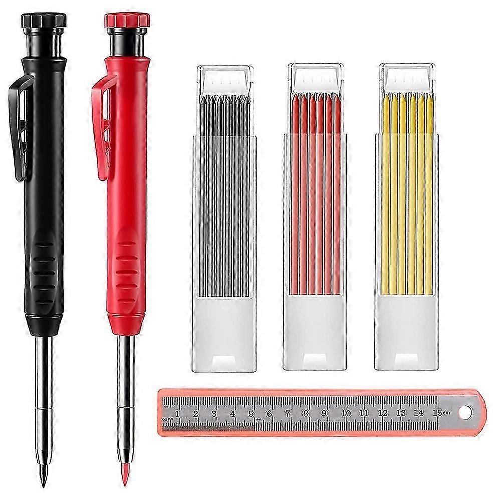 2Pcs Carpenter Pencils Set Pencils Marking Tool for Carpenter Scriber